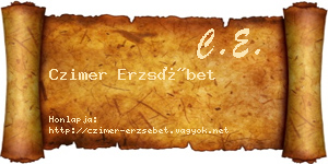 Czimer Erzsébet névjegykártya